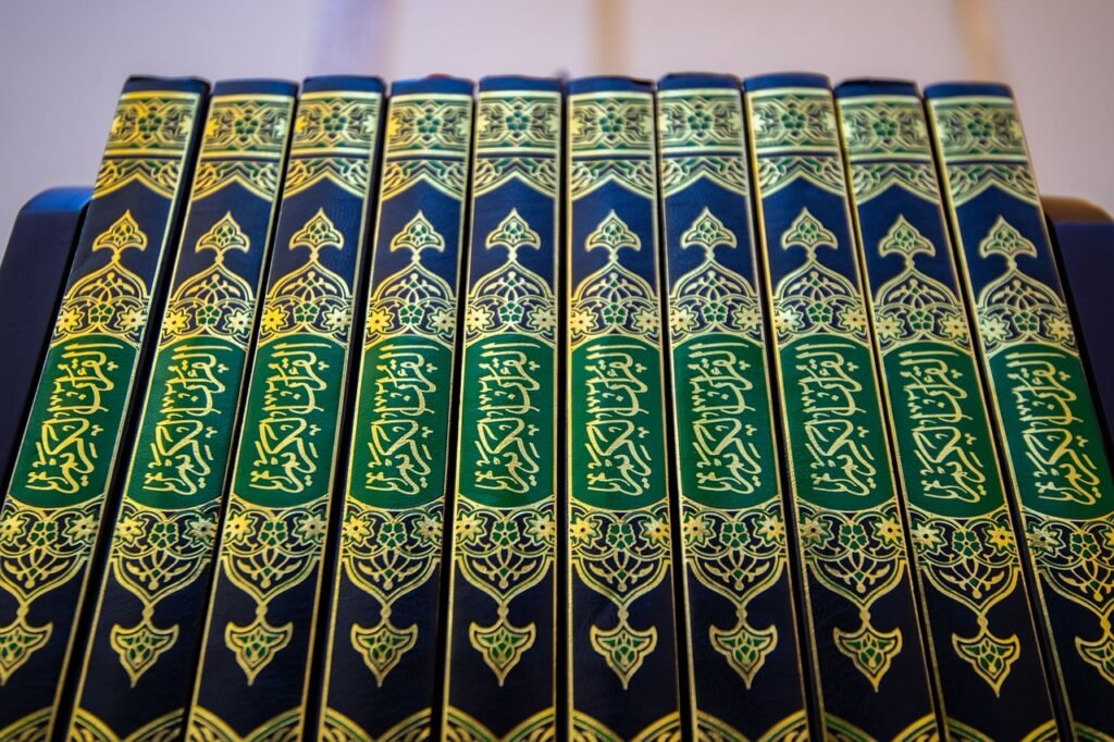 Muslim child learning Quran online with teacher guidance