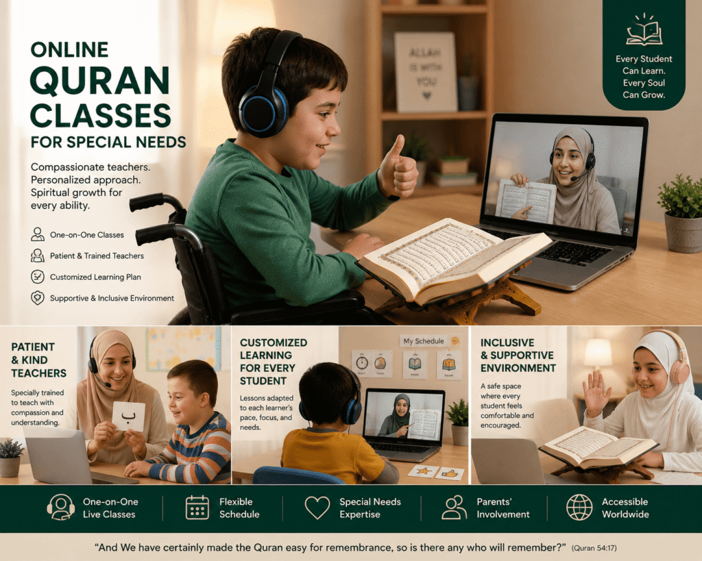 Child learning Quran online with a dedicated Quran teacher